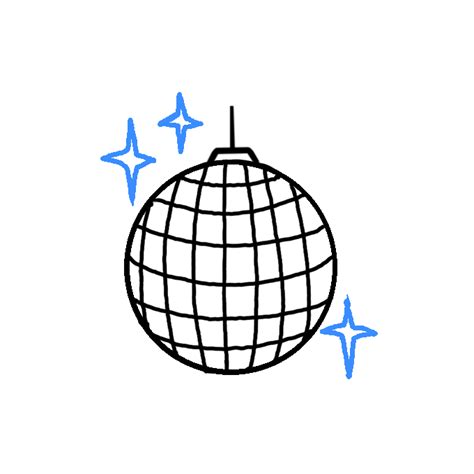 drawn disco ball